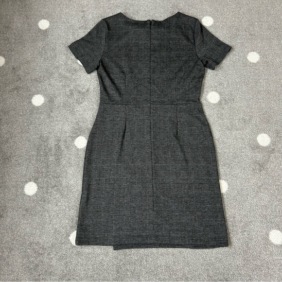 Banana Republic Novelty plaid knot wrap sheath dress - Picture 3 of 13